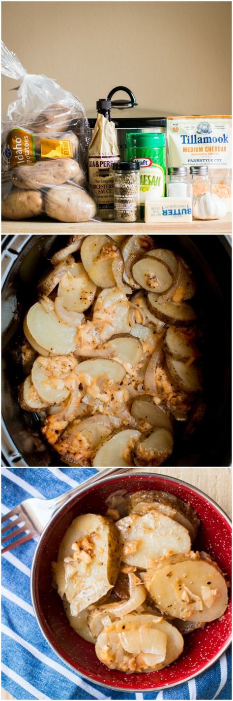 Slow Cooker "Campfire" Potatoes Campfire Potatoes, Magical Slow Cooker, The Magical Slow Cooker, Crockpot Dinners, Salad Pasta, Crock Pot Slow Cooker, Slow Cookers, Crock Pot Cooking, Potato Dishes