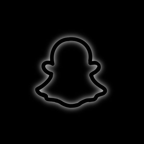 Instagram Icon Black Aesthetic, Snap Chat Black Icon, All Black Icons For Apps, Snap Black Icon, Black App Icons Snapchat, Neon Black Aesthetic Wallpaper, Setting Neon Icon, Neon Black Icons For Apps, Black Ig Icon