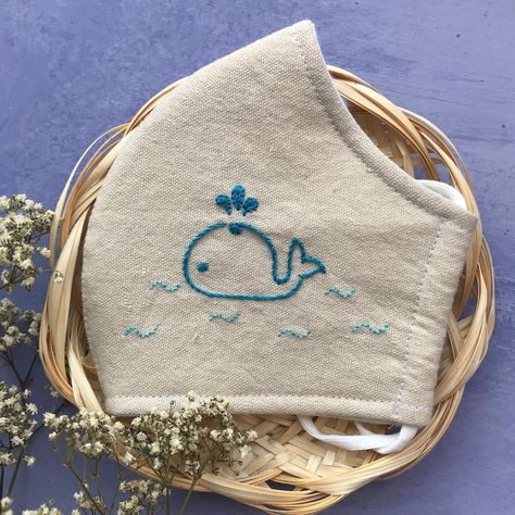 Mouth Mask Design, Embroidery Face, Mask Embroidery, Clothes Embroidery Diy, Crochet Mask, Pocket Embroidery, Diy Embroidery Designs, Diy Embroidery Patterns, Baby Embroidery