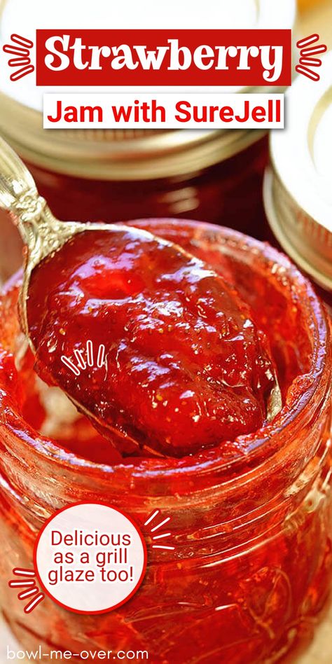 Strawberry Jam Low Sugar, Strawberry Jam With Pectin, Pomegranate Jam, Bbq Sauce Homemade Easy, Easy Strawberry Jam, Low Sugar Jam, Make Jam, Homemade Jams, Mango Jam