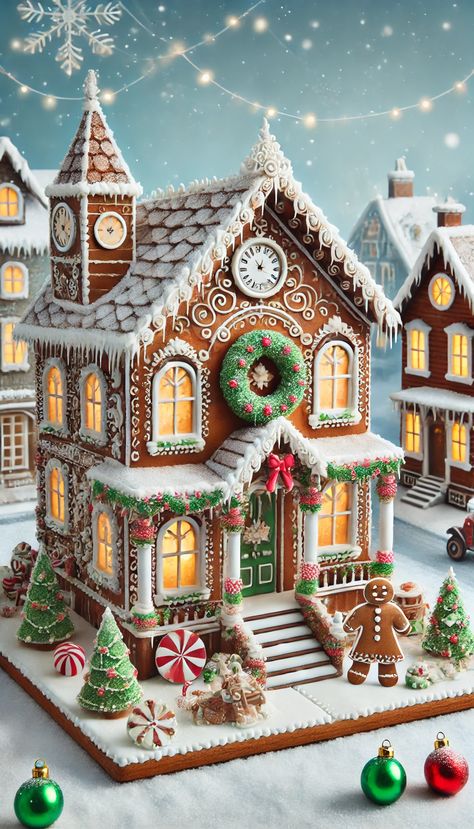 🎄 21 Stunning Gingerbread Decorating Ideas You Have to Try This Holiday Season! 🍬🏠 Gingerbread Decorating Ideas, Gingerbread Dollhouse, Icing Patterns, Homemade Gingerbread House, Gingerbread House Ideas, Gingerbread House Patterns, Gingerbread Train, Candy Castle, Ginger House