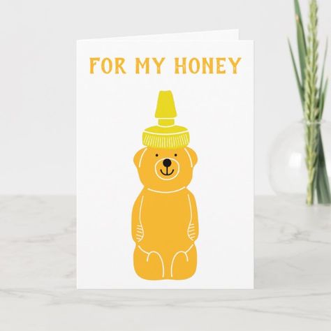 For my Honey Cute Anniversary Card for Husband Anniversary Card For Husband, Cute Anniversary Gifts, Anniversary Cards For Him, Anniversary Cards For Husband, Card For Husband, Husband Birthday Card, Happy Anniversary Cards, Diy Anniversary, Homemade Birthday Cards