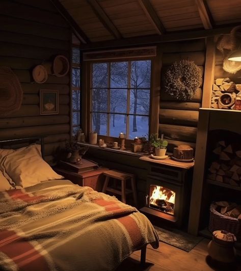 Aesthetic Cabin House, Small Cabin Aesthetic, Cabin Room Aesthetic, Cabin Aesthetic Interiors, Small Bedroom Ideas Aesthetic, Small Bedroom Closet Ideas, Winter Log Cabin Aesthetic, Winter Cabin Interior, Cozy Winter Cabin Wallpaper