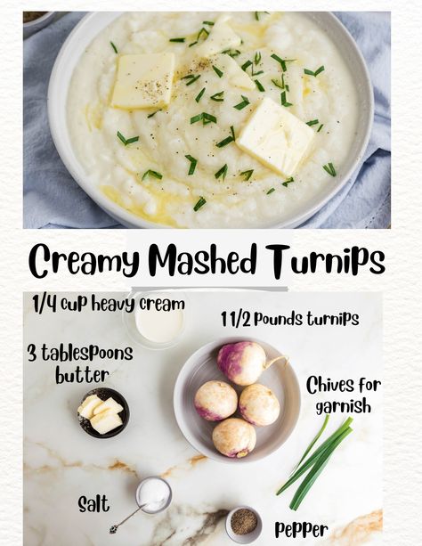 Mashed Turnips (Video) - Tasty Homemade Recipes Easy Turnip Recipes, Turnip Puree Recipe, Chinese Turnip Recipes, Keto Mashed Turnips, Mashed Turnips Recipe, Turnip Mashed Potatoes, Boiled Turnips Recipe, Turnip Root Recipes, Purple Top Turnips Recipe