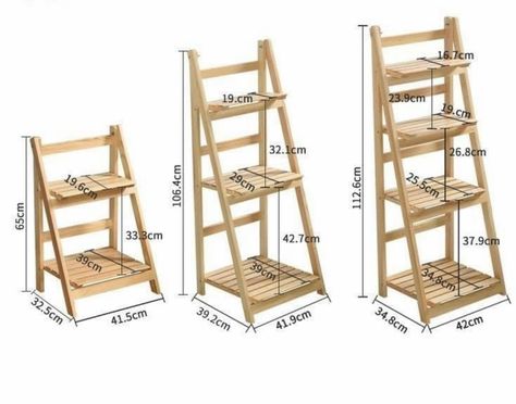 Wooden Ladders, Indoor Plant Shelves, Wooden Plant Stands, Diy Wooden Projects, Wooden Ladder, House Plants Decor, Wood Plans, Wooden Projects, Diy Furniture Table