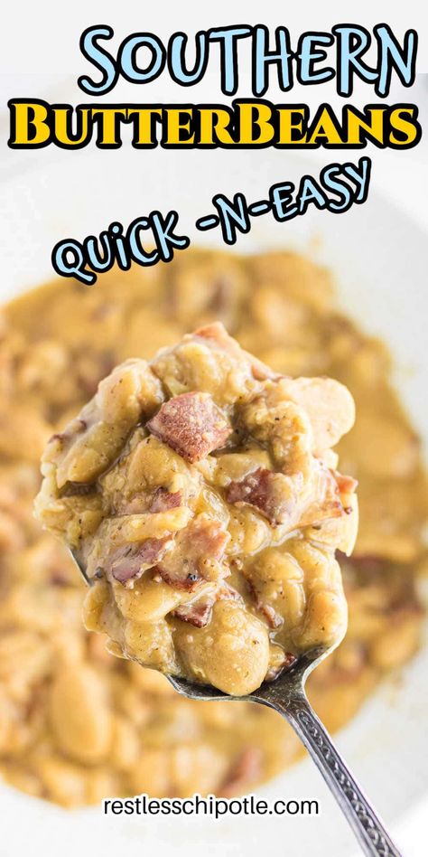 Homemade Butter Beans, Butter Bean Recipes Southern, Speckled Butter Beans Recipe Southern, Butter Beans And Rice, How To Cook Butter Beans, Butter Beans With Smoked Turkey, Easy Butter Beans Recipe, Butter Beans And Ham Recipe, Crockpot Butter Beans