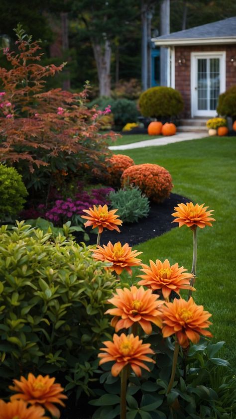 Transform your outdoor landscape this fall with easy DIY decor ideas for small front porches bloxburg front yards and Zone 6 gardens Discover simple yet stunning fall garden decorations perfect for Zone 5 Texas and Zone 6 Texas climates Explore beautiful flower arrangements outdoor DIY projects and kid-friendly gardening tips to elevate your fall garden into a cozy autumn oasis Fall Wonderland, Ultra Modern Homes, Easy Diy Decor, Front Yards, Fall Flower, Outdoor Landscape, Small Front Porches, Stone Path, Fall Garden