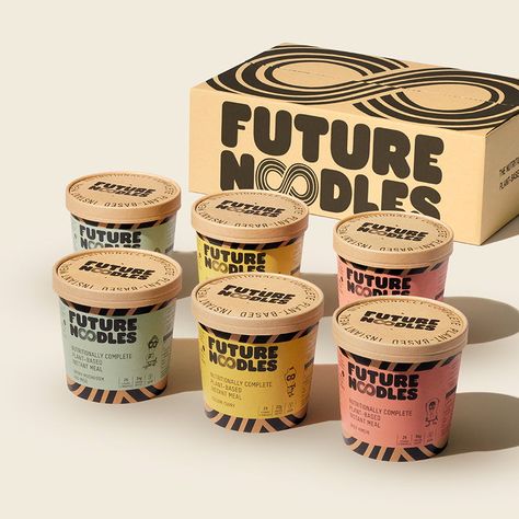 Future Noodles Doesn’t Noodle Around When It Comes To Sustainable Packaging | Dieline - Design, Branding & Packaging Inspiration Ice Cream Packaging, Ice Cream Brands, Food Branding, Mood Food, Makanan Diet, Instant Noodle, Instant Recipes, Instant Noodles, Food Packaging Design