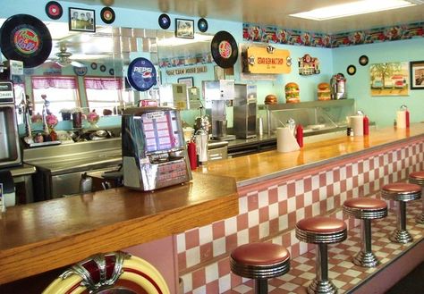 . 60s Diner, 1950's Diner, Malt Shop, 1950s Diner, Hamburger Restaurant, 50s Party, 50s Diner, Soda Shop, Burger Places