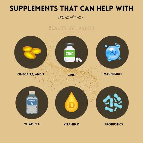 Supplements that can help with acne. ✨️ Acne is often times an inflammatory response within the body. Your gut health DOES connect to your skin health. Acne Supplements, Healthy Fast Food Options, Clear Skin Diet, Acne Tips, Skincare Supplements, Skin Facts, Skin Diet, Skin Care Business, Skin Supplements