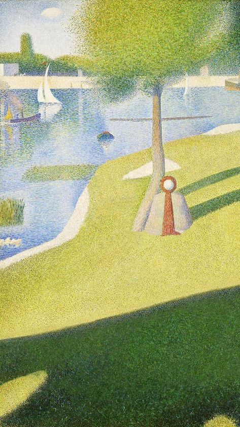 Georges Seurat's A Sunday on La | Free Photo Illustration - rawpixel Georges Seurat Paintings, Seurat Paintings, George Seurat, Sunday In The Park With George, Perspective Drawing Lessons, Georges Seurat, The Art Institute Of Chicago, David Hockney, Cats Illustration