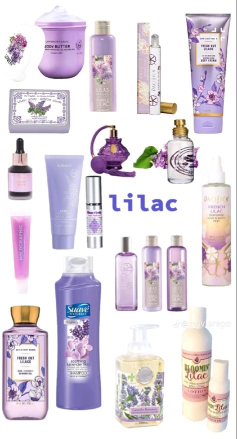 Shower Skin Care Aesthetic, How To Smell Like Lilac, Lilac Perfume, Scent Combos, Lilac Scent, Basic Skin Care Routine, Shower Skin Care, Body Smells, Pretty Skin Care