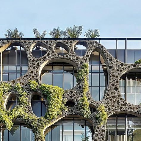 Biophilic Architecture Building, Biophilic Facade, Biophilic Building, Green Office Building, Biomimetic Architecture, Bio Architecture, Organic Building, Biophilic Architecture, Hotel Facade