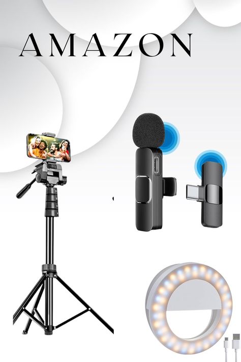 Start your content creation with these three items: a microphone, phone stand, and a selfie ring light. These items are fairly affordable so don't hesitate to start your content creation journey today

*photo contains affiliate link Influencer Starter Pack, Content Creator Starter Pack, Amazon Purchases, Selfie Ring Light, Dream Gift, San Martin, Ring Light, Starter Pack, Phone Stand