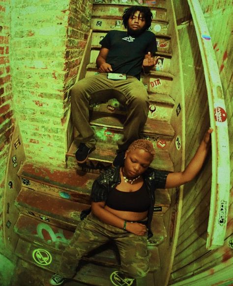 Photo Shoot On Stairs, Staircase Shoot, Stairway Photoshoot, Stairs Photoshoot, Fisheye Photos, Sitting On Stairs, Press Shots, Lifestyle Shoot, Cyberpunk Character