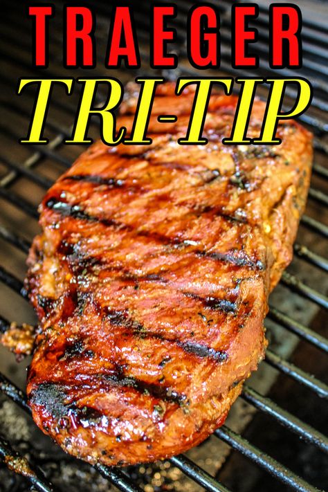 Traeger Tri Tip Recipe, Traeger Smoker Recipes, Tri Tip Steak Recipes, Tritip Recipes, Smoked Tri Tip, Cooking Tri Tip, Traeger Cooking, Traeger Grill Recipes, Pellet Grill Recipes