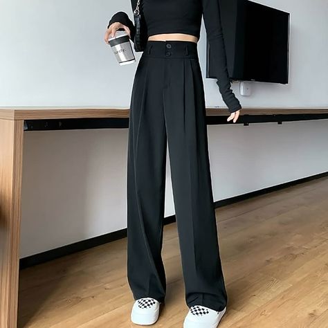 White Pants Women, Women Jogger Pants, Pantsuits For Women, Black High Waist, Black Suit, Loose Pants, Suit Pants, Cargo Pants Women, Womens Dress Pants