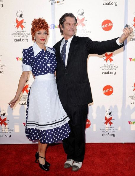 Lucy And Ricky Costume, Lucille Ball Costume, I Love Lucy Costume, Lucy Costume, Halloween 2010, Lucy And Ricky, Best Celebrity Halloween Costumes, Best Couples Costumes, Celebrity Costumes