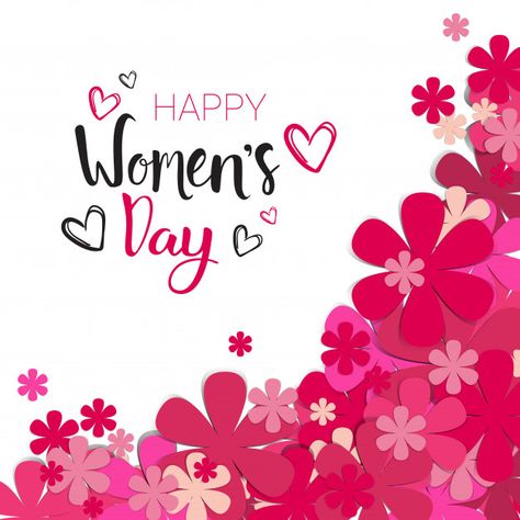 Happy women day background with pink flo... | Premium Vector #Freepik #vector #background #flower #floral #card Happy Women Day, Flower Pop Up Card, Happy Womens Day Quotes, Women's Day Quotes, International Womens Day Quotes, Anniversary Wishes Message, Women's Day Cards, Christian Woman Encouragement, Happy Mothers Day Images