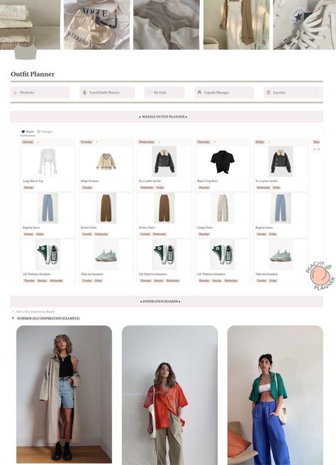Elevate your planning with our Aesthetic Planner Notion template. Customizable and user-friendly, it combines style and organization seamlessly. #AestheticPlanner #NotionTemplate #CustomizablePlanner #OutfitPlanner #OrganizationInNotion #PlannerTemplates #ProductivityNotion #WardrobePlanner #CapsuleWardrobe #FashionOrganizer #ClosetManagement #StylePlanner #OutfitInspiration #Inspo #FashionInspiration #ClothingManagement #FashionPlanning #NotionIdeas #NotionDashboard #NotionAesthetic #ThatGirl Notion Mood Board Template, Fashion Notion Template, Notion Closet Template, Notion Fashion Template, How To Use Notion On Phone, Notion Outfit Planner, Notion School Aesthetic, Notion Wardrobe Template, Notion Wardrobe