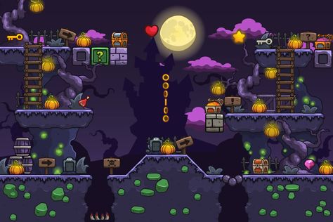 Cartoon 2D Platformer Tileset is a colorful set of graphics designed to create levels in platformer games. The collection includes: a background with the #Ad , #ad, #Ad, #designed, #graphics Platformer Level Design, Platformer Tileset, 2d Platformer, Game Level Design, Computer Learning, Game 2d, V Games, Pixel Games, Level Design