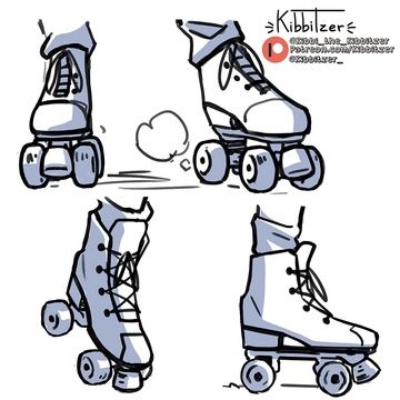 kibbitzer is creating monthly collections of reference sheets! | Patreon Roller Skate Reference, Roller Skating Drawing Reference, Roller Skating Drawing, Skate Reference, Skate Drawing, Body Reference Drawing, Art Base, Roller Skate, Roller Skates