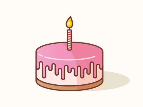 Birthday Cake by laszlo ambrus #Design Popular #Dribbble #shots Cute Birthday Cake Drawing, Animated Birthday Cake, Cake Illustration Design, Birthday Logo Design, Birthday Cake Art, Birthday Cake Drawing, Birthday Cake Illustration, Cartoon Birthday Cake, Cake Icon