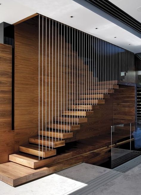 50 Amazing and Modern Staircase Ideas and Designs Stair Inspiration, Glass Stairs Design, Internal Stairs, درج السلم, Modern Stair Railing, Penthouse Design, Glass Stairs, Stair Railing Design, Staircase Remodel