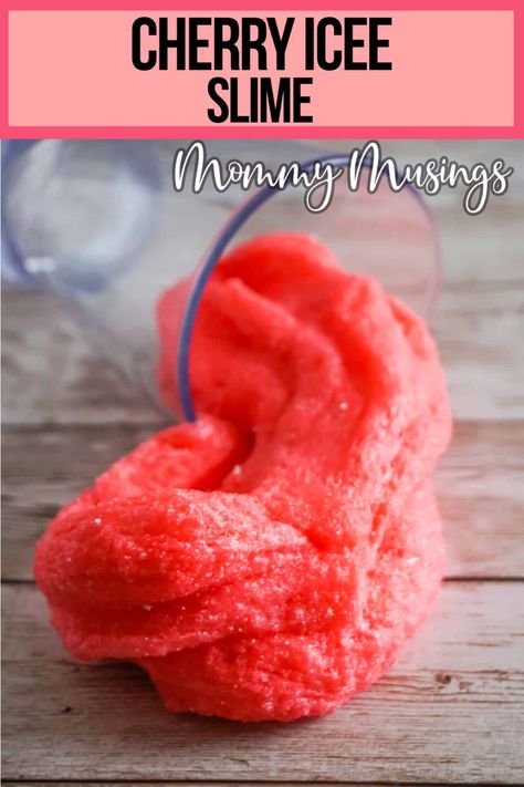 Super fast and fun to make, for the 10 minutes it takes to make, this cherry ICEE slime is hours of activity for the kids. Icee Slime, Playing With Slime, Sensory Crafts, Fun Activities For Toddlers, Dollar Store Diy Projects, Slime Shops, Activities For Girls, Cool Science Experiments, Red Food Coloring