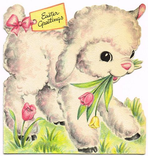 https://flic.kr/p/e73NRy | Easter Greetings | vintage Hallmark Easter card Vintage Easter Cards, Easter Lamb, Easter Postcards, Easter Images, Easter Parade, Easter Greeting Cards, Easter Wishes, Easter Art, Easter Printables