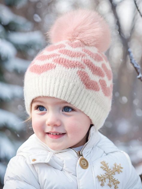 1piece Newborn Toddler Cute Heart Baby Winter Warm Kid Hat Knit Hairball Babies Beanie White    Acrylic  Knit Hat   Kids Accessories, size features are:Bust: ,Length: ,Sleeve Length: Girls Knit Hat, Child Hat, Girls Winter Hats, Knitted Hats Kids, Kids Headbands, Newborn Baby Hats, Kids Beanies, Hat Knit