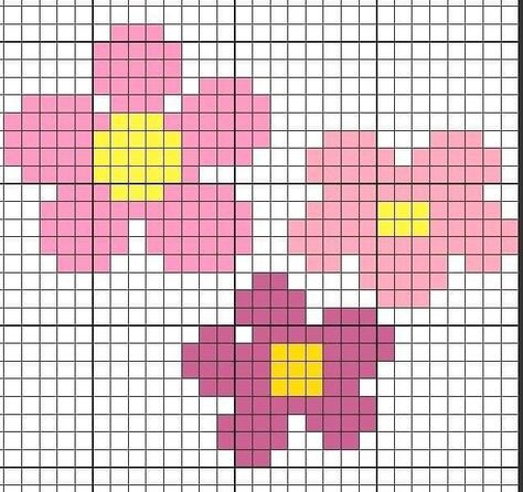 Flower Knitting Pattern Charts, Flower Intarsia Knitting Pattern, Flower Pixel Pattern, Flower Knitting Chart, Flower Grid Pattern, Flower Knitting Pattern, Pixel Flower, Knitted Squares Pattern, Crochet Sweater Free