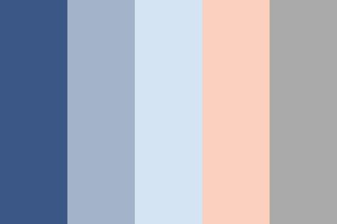 Blue Grey Peach Color Palette, Peach And Blue Outfit, Light Blue Coral Color Palette, Peach And Blue Bedroom Ideas, Ice Blue Color Combination, Peach And Blue Decor, Peach And Blue Bathroom, Peach Blue Color Palette, Financial Color Palette