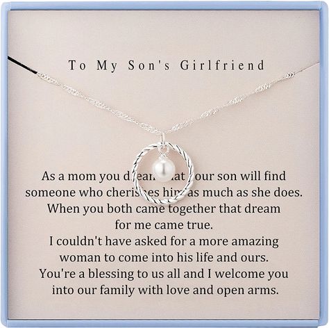 My Sons Girlfriend Quotes, To My Sons Girlfriend Quotes, Sons Girlfriend Quotes, To My Sons Girlfriend, Poem For My Son, Songs For Sons, Birthday Cards For Girlfriend, Girlfriend Necklace, Sons Girlfriend