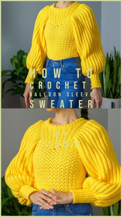 Check out this free video tutorial to make this sweater today! 💖 Be sure to follow on YouTube, Instagram and check out my Etsy @TCDDIY Sweater Pattern Free, Crochet Cardigan Outfit, Crochet Sweater Free, Crochet Sweater Pattern, Christmas Crochet Patterns Free, Crochet Shrug Pattern, Crochet Baby Sweater, Crochet Sweater Pattern Free, Crochet Tops Free Patterns