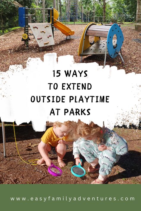 15 ideas to help your kids bust through boredom and grow their imagination play at the local park or playground. Click to read article.
..includes ideas for nature-based play, imagination-based play, outdoor activities, and preschool and toddler learning activities. Click to read the article. Park Activities For Toddlers, Park Activities For Kids, Toddler Outdoor Play, Kid Activites, Nature Based Play, Park Activities, Outdoor Activities For Toddlers, Imagination Play, Play Outdoor