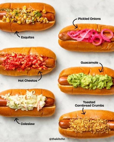 The Surprising Ingredient I Always Top on Hot Dogs | The Kitchn Hot Dog Grill, Best Hot Dogs, Hot Dog Party, Grilling Hot Dogs, Hot Dog Toppings, Salmon Potato, Lunch Appetizers, Hot Dog Stand, Hot Dog Recipes