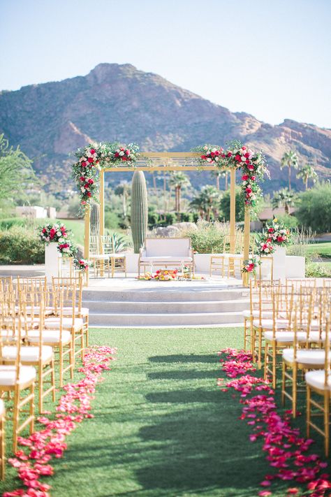 Wedding Venues Arizona, Phoenix Wedding Venues, Wedding Hindu, Indian Wedding Venue, Mandap Design, Modern Indian Wedding, Hindu Wedding Ceremony, Wedding Hall Decorations, Destination Wedding Decor