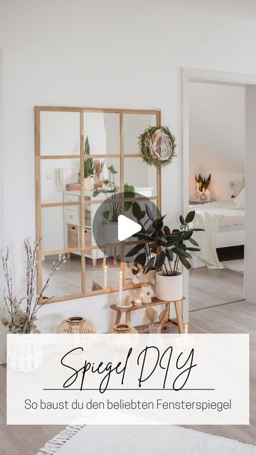 Julia Bittner 🌿 Interior & Wohnideen on Instagram: "- DIY SPIEGEL - Ich verrate dir, wie ich meinen Spiegel gebaut habe  Ich liebe diesen Spiegel in Fensteroptik, allerdings passte er in Schwarz oder in Gold nicht so richtig rein, also habe ich ihn etwas abgewandelt. Da ich nun immer wieder gefragt wurde, woher ich den Spiegel habe, habe ich mir gedacht, ich baue euch ein kleines Video zusammen. Denn der Spiegel ist selbstgebaut! Ich glaube, er war sogar mein erstes richtiges DIY.   Alles was ihr dafür braucht: - Sperrholzplatte (meine Maße ca 99x131cm) - Spiegelplatten (meine sind von Ikea) - Holzklötze  - Holzleim - kleine Handsäge - Schrauben & Dübel für die Wand   Legt euch alles auf dem Boden zurecht, wie ihr die Platten und Holzklötze anordnen würdet und klebt dann nach und nach all Nissedal Mirror Hack Gold, Lots Mirror Ikea Hack, Lönsås Mirror Ikea Hack, Industrial Spiegel Diy, Spiegel Diy, Instagram Diy, Spa, Couch, Gold