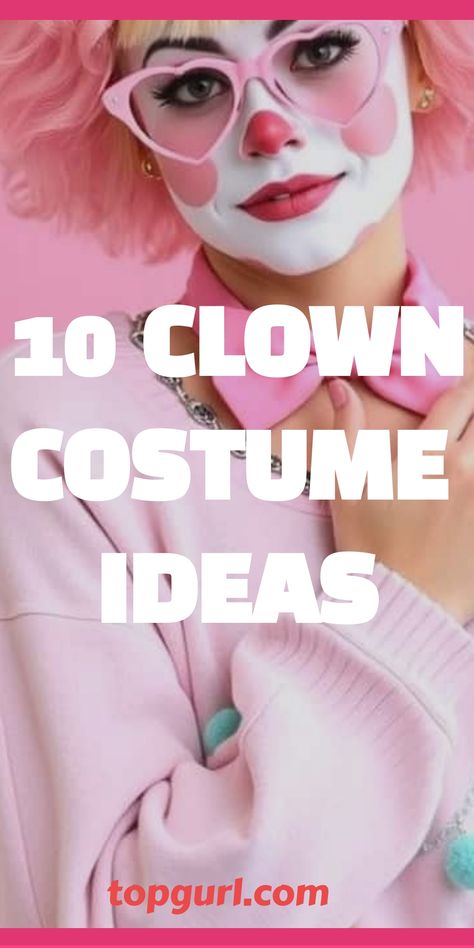 Clown Costume Ideas Clown Costume Ideas, Clown Style, Quirky Outfits, Pale Foundation, Colorful Costume, Makup Looks, White Face Paint, Clown Clothes, Rodeo Events