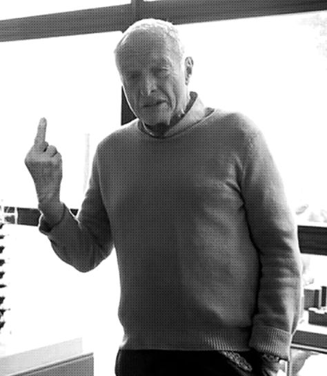 Richard Rogers. Image via supportingfrankgehry.tumblr.com Sustainable Architecture Diagram, Flipping The Bird, Richard Rogers, Louis Kahn, Old Abandoned Houses, Long Books, Norman Foster, Interior Design Sketches, Photos Inspo