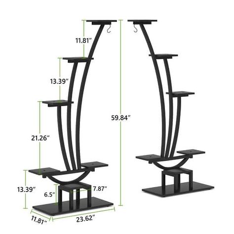 Indoor Plant Stand Pack of 2, 6-Tier Flower Rack for Home Garden - On Sale - Bed Bath & Beyond - 35696626 Outdoor Metal Plant Stands, Nail Art Flower, Tall Indoor Plants, Flower Rack, نباتات منزلية, Modern Plant Stand, Metal Furniture Design, Metal Plant Stand, Growing Plants Indoors