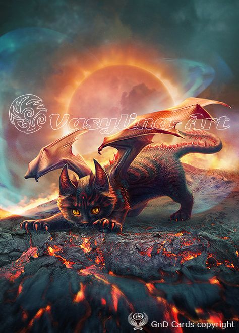 ArtStation - Cat-dragon Cat Dragon Hybrid, Cat Fantasy Art, Dragon Hybrid, Fantasy Cats, Cat Dragon, Dragon Cat, Mystical Animals, Magic Cat, Big Cats Art