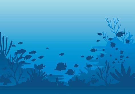 Under The Sea Background, Underwater Cartoon, Giraffe Silhouette, Underwater Background, Fish Background, Plant Icon, Sea Illustration, Ocean Underwater, Underwater Theme