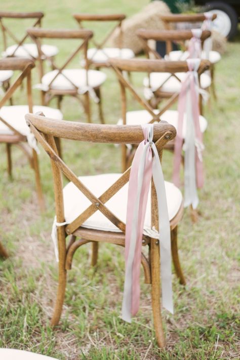 Yard Aesthetic, Bride And Groom Silhouette, Cheap Wedding Decorations, Pink Wedding Decorations, Romantic Outdoor Wedding, Ceremony Chairs, Wedding Chair Decorations, Budget Friendly Wedding, Wedding Chair