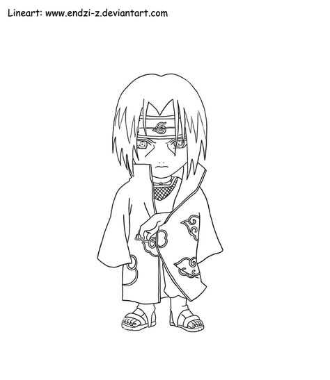 Itachi Chibi by endzi-z Naruto Sketch Tattoo, Itachi Lineart, Itachi Chibi, Chibi Naruto Characters, Tree Sleeve Tattoo, Tree Sleeve, Naruto Birthday, Cool Nike Wallpapers, Naruto Sketch Drawing