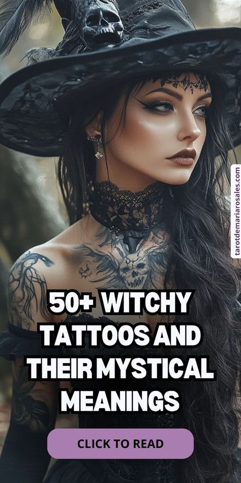 Explore over 50 witchy tattoos and uncover their mystical meanings. From sigils to celestial designs, find the perfect ink to express your magic and power. ✨🔮 #WitchyTattoos #MagicalInk #MysticalMeanings #TattooInspiration Pretty Witchy Tattoos, Word Magic Tattoo, Behind The Ear Witch Tattoo Ideas, Magic Tattoos For Women, Witch Circle Tattoo, Esoteric Art Tattoo, Mystical Tattoos For Women Small, Lilith Sigil Tattoo, Dark Femme Tattoo