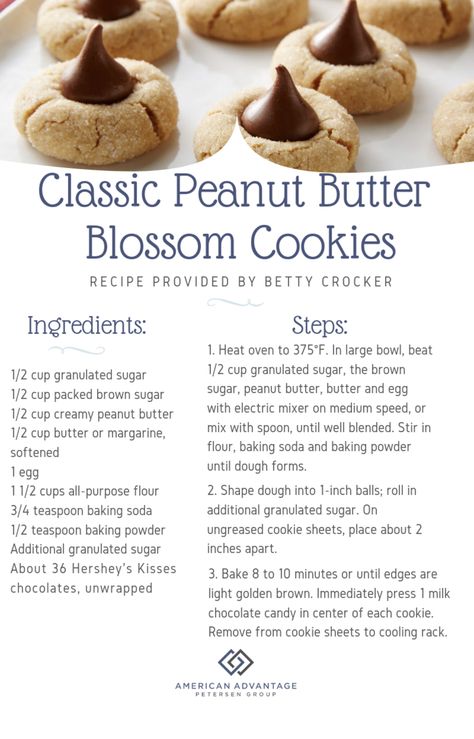 Peanut Butter Blossom, Xmas Desserts, Peanut Butter Blossom Cookies, Christmas Baking Recipes, Blossom Cookies, Peanut Butter Blossoms, Christmas Candy Recipes, Crazy Hair Day, Crazy Hair Day At School