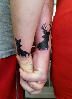 Tattoo on Pinterest | Couple Tattoos, Matching Couples and Couple ... Couples Deer Tattoos, Country Couple Tattoos, Disney Couple Tattoos, Tattoo Deer, Him And Her Tattoos, Couple Tattoos Love, Mangas Tattoo, Wife Tattoo, Best Couple Tattoos