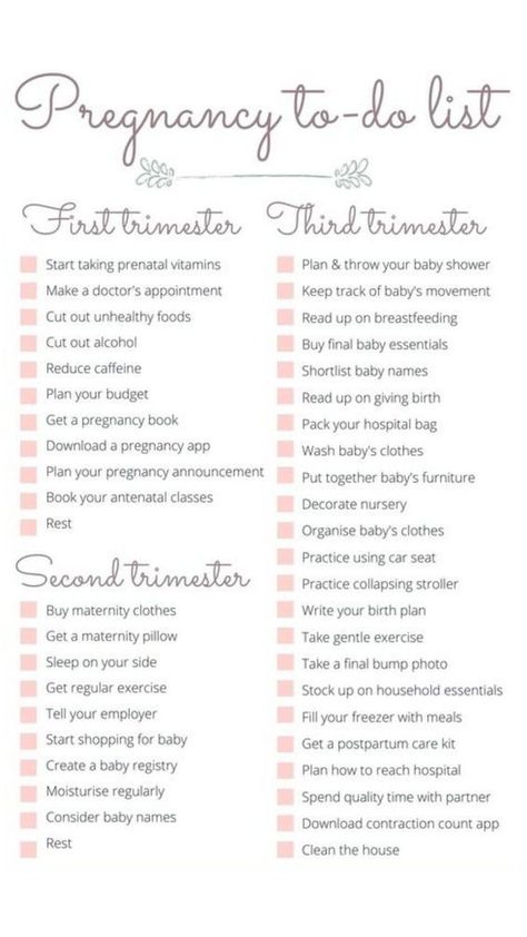 Pregnancy to-do list What To Do When Pregnant Timeline, Pregnancy Books Journal, Baby To Do List Pregnancy, Healthy Pregnancy Vision Board, When To Announce Pregnancy Timeline, Pregnancy To Do List Month By Month, Pregnancy Timeline To Do List, Preganacy Tips, Pregnant To Do List